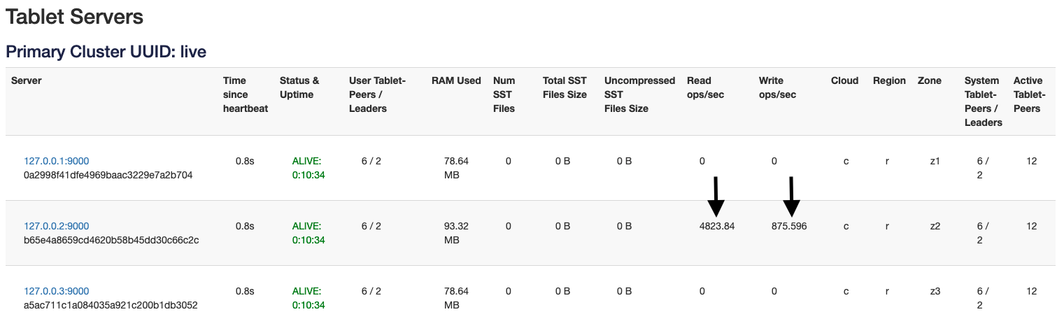 Primary cluster reads and writes Primary cluster reads and writes